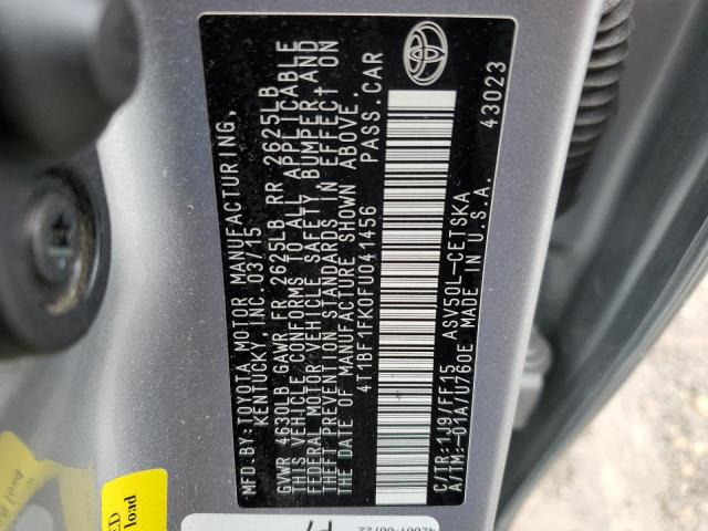 VIN 4T1BF1FK0FU041456 2015 Toyota Camry, LE no.12