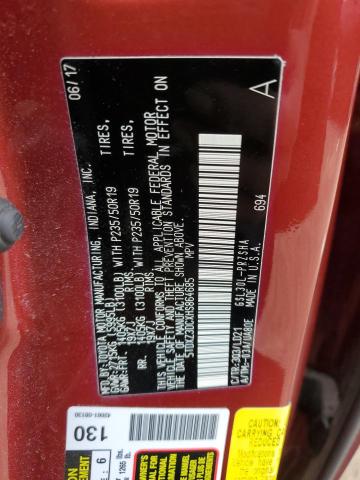 2017 TOYOTA SIENNA SE 5TDXZ3DCXHS864685