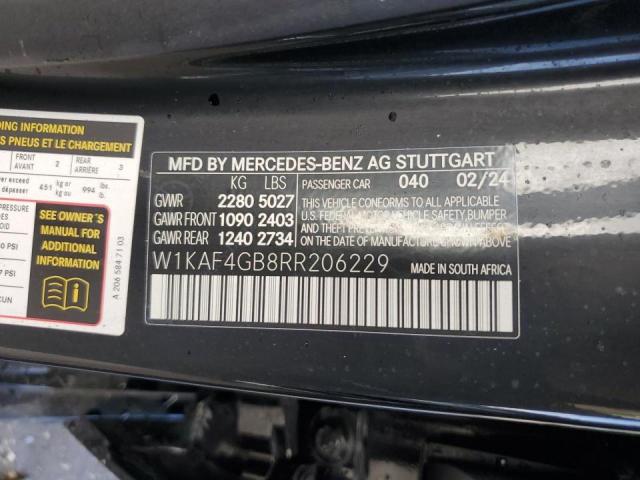 VIN W1KAF4GB8RR206229 2024 Mercedes-Benz C-Class, 300 no.12