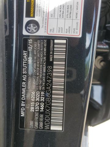 2016 MERCEDES-BENZ S MERCEDES - WDDUX7GB6GA247398