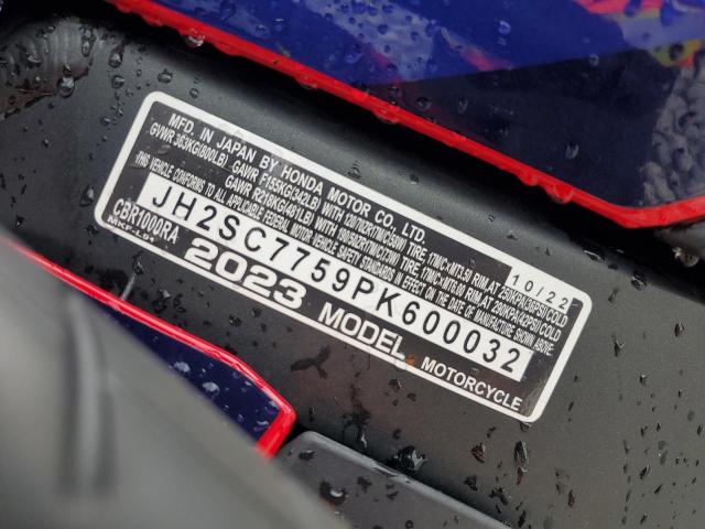 2023 HONDA CBR1000 RA JH2SC7759PK600032
