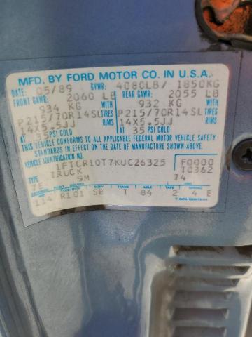 1FTCR10T7KUC26325 1989 Ford Ranger