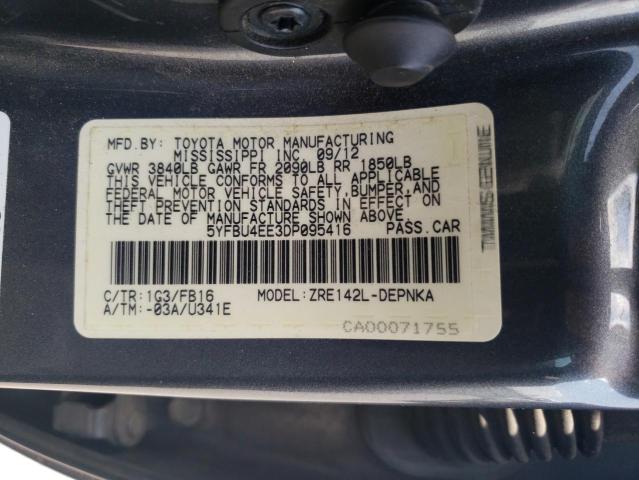 VIN 5YFBU4EE3DP095416 2013 Toyota Corolla, Base no.12