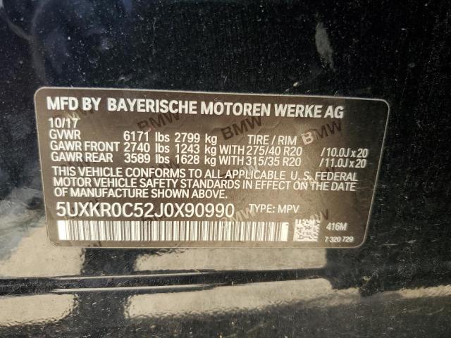 VIN 5UXKR0C52J0X90990 2018 BMW X5, Xdrive35I no.13