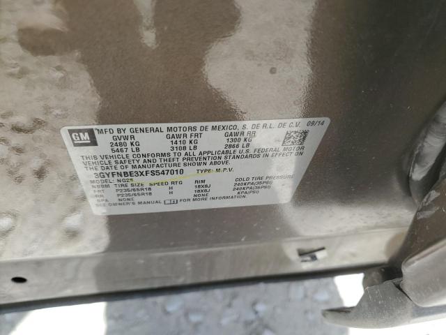 2015 Cadillac Srx Luxury Collection VIN: 3GYFNBE3XFS547010 Lot: 61492124