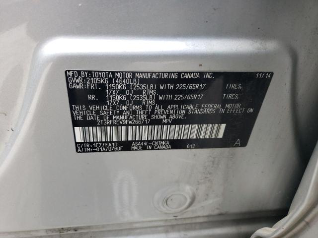 2015 TOYOTA RAV4 XLE - 2T3RFREV9FW266717