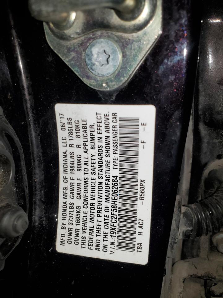 19XFC2F58HE062684 2017 Honda Civic Lx 19XFC2F58HE062684 2017 Honda Civic Lx
