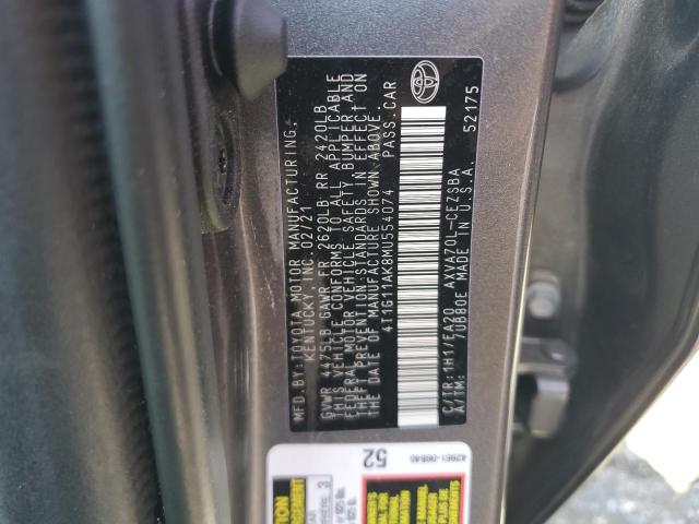 VIN 4T1G11AK8MU554074 2021 Toyota Camry, SE no.12