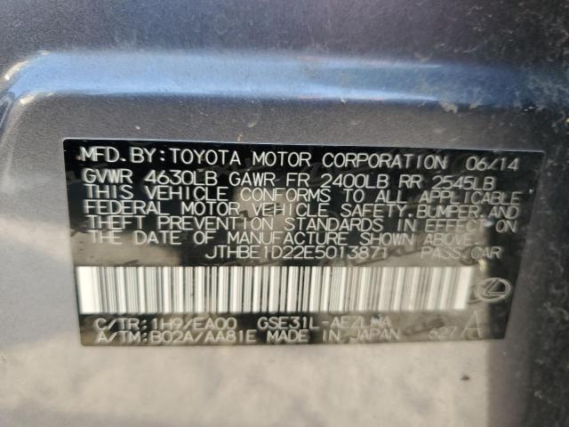 2014 Lexus Is 350 VIN: JTHBE1D22E5013871 Lot: 61664624