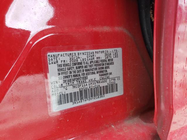 2017 NISSAN SENTRA S - 3N1AB7AP2HY218383