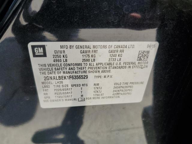 2015 CHEVROLET EQUINOX LT 2GNALBEK1F6356529  63759044