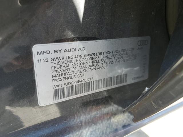 2023 Audi A3 Premium Plus VIN: WAUHUDGY8PA051712 Lot: 61004724