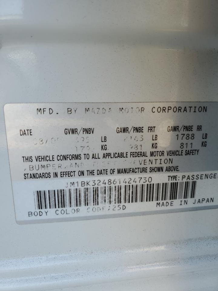 JM1BK324861424730 2006 Mazda 3 S
