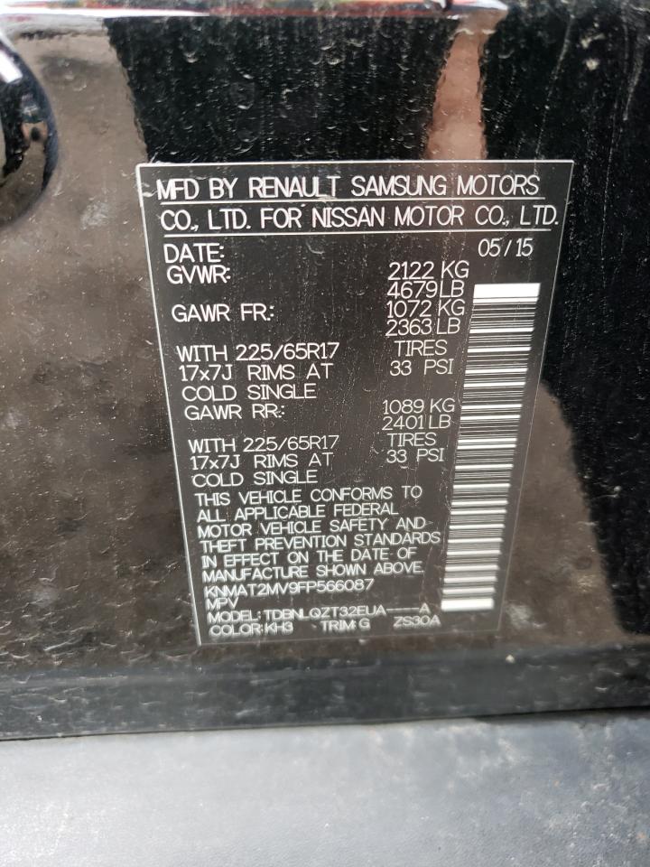 KNMAT2MV9FP566087 2015 Nissan Rogue S