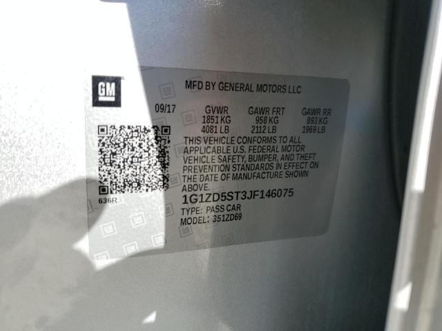 2018 Chevrolet Malibu Lt VIN: 1G1ZD5ST3JF146075 Lot: 61114714