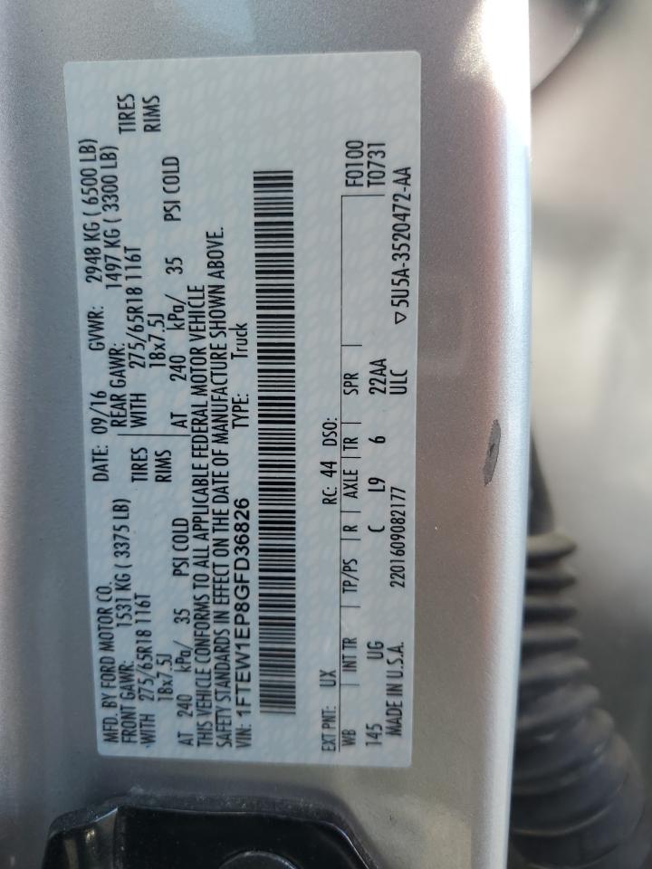 1FTEW1EP8GFD36826 2016 Ford F150 Supercrew