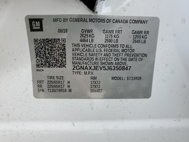 2018 CHEVROLET EQUINOX LT - 2GNAXJEV5J6350847