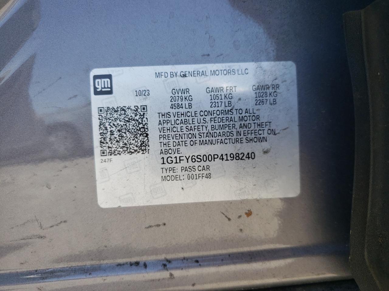 1G1FY6S00P4198240 2023 Chevrolet Bolt Euv Lt