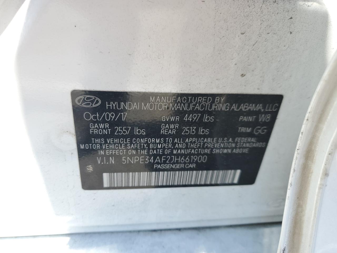 5NPE34AF2JH661900 2018 Hyundai Sonata Sport
