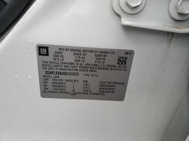 2016 CHEVROLET EQUINOX LT - 2GNFLFEK9G6101870