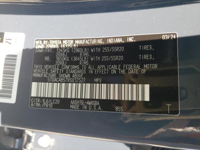 2024 TOYOTA GRAND HIGH - 5TDACAB57RS017527