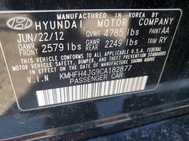 2012 Hyundai Azera Gls VIN: KMHFH4JG9CA182877 Lot: 61888044