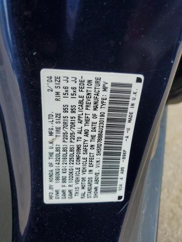 2004 Honda Cr-V Ex VIN: SHSRD78884U230190 Lot: 61409644