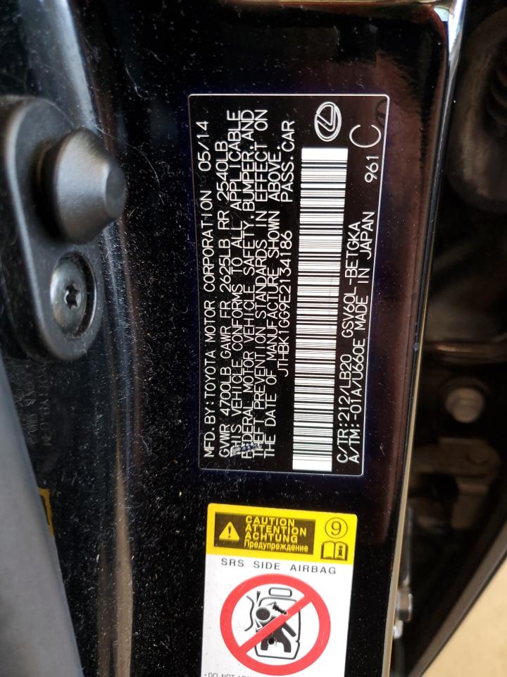 JTHBK1GG9E2134186 2014 Lexus Es 350