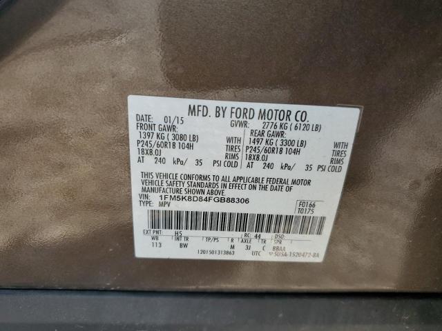 1FM5K8D84FGB88306 2015 FORD EXPLORER - Image 14