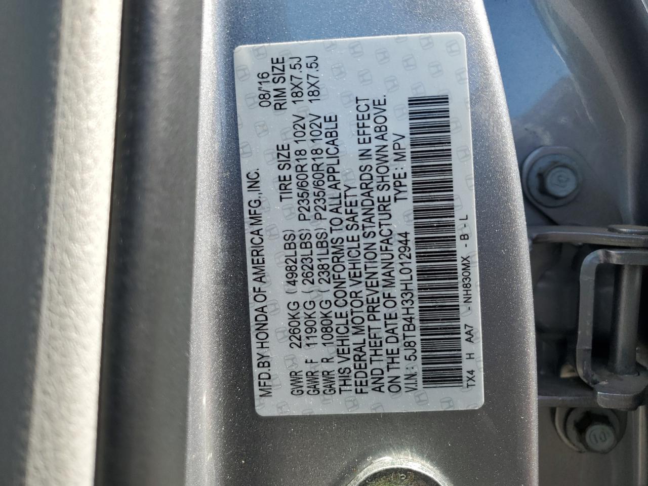 5J8TB4H33HL012944 2017 Acura Rdx