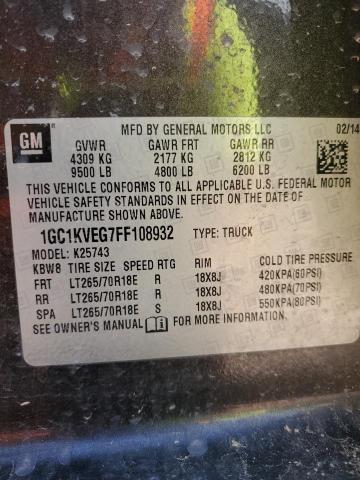 2015 CHEVROLET SILVRDO LT 1GC1KVEG7FF108932