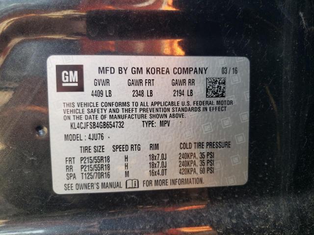 2016 BUICK ENCORE CON - KL4CJFSB4GB654732