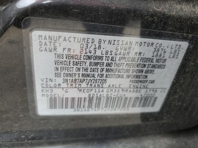 2018 NISSAN SENTRA S - 3N1AB7AP7JY287205