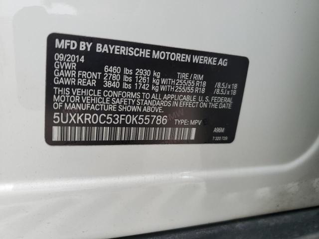 VIN 5UXKR0C53F0K55786 2015 BMW X5, Xdrive35I no.14