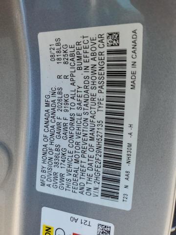 2022 HONDA CIVIC LX - 2HGFE2F29NH527135