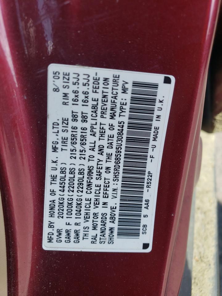 SHSRD68595U308445 2005 Honda Cr-V Lx