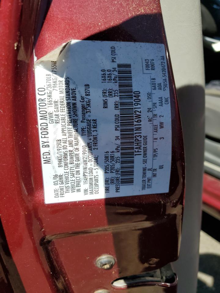 Lot #2993859380 2006 FORD FOCUS ZX3