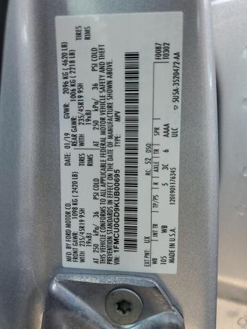 2019 FORD ESCAPE SE - 1FMCU0GD9KUB00695