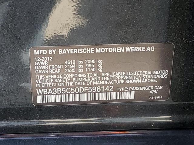 2013 BMW 328 Xi Sulev VIN: WBA3B5C50DF596142 Lot: 62000904