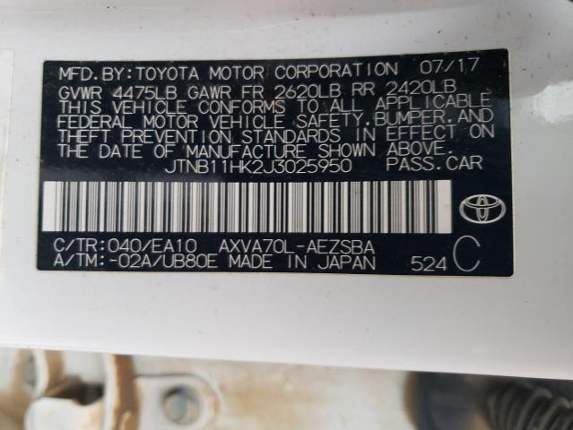 VIN JTNB11HK2J3025950 2018 Toyota Camry, L no.12