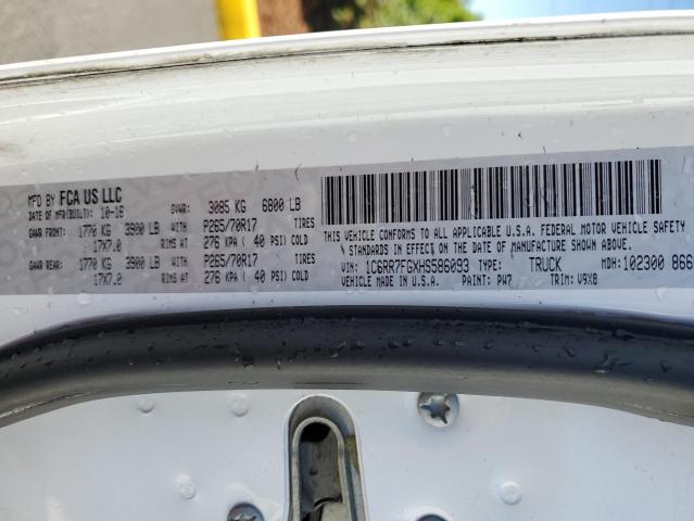 2017 Ram 1500 St VIN: 1C6RR7FGXHS586093 Lot: 61124714