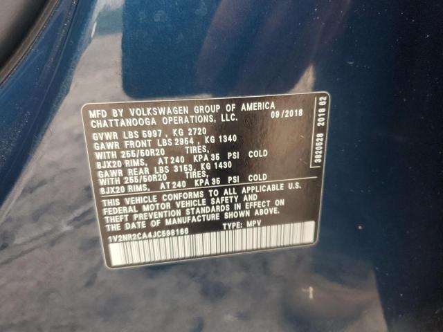 2018 VOLKSWAGEN ATLAS SEL - 1V2NR2CA4JC598166