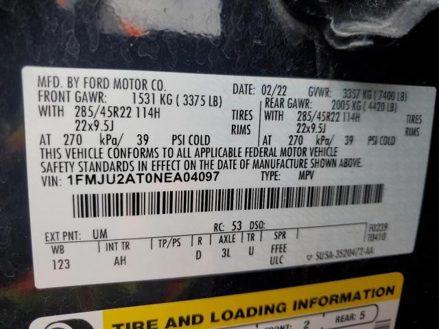2022 FORD EXPEDITION - 1FMJU2AT0NEA04097