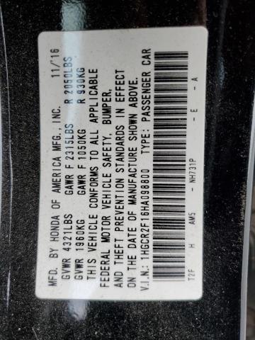 2017 HONDA ACCORD SPO - 1HGCR2F16HA098800