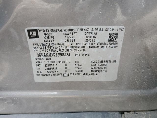 2018 CHEVROLET EQUINOX LT - 3GNAXJEV2JS566284