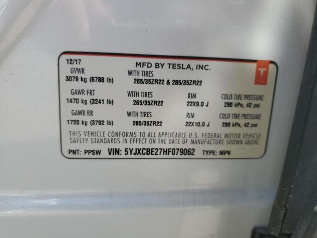 2017 TESLA MODEL X - 5YJXCBE27HF079062