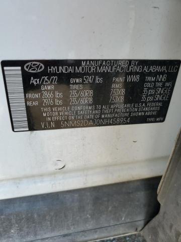 2022 Hyundai Santa Fe Sel VIN: 5NMS2DAJ0NH458954 Lot: 61107564