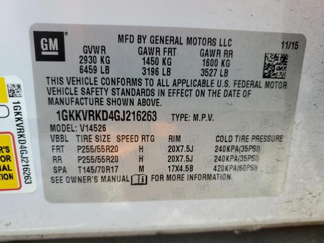 2016 GMC ACADIA SLT - 1GKKVRKD4GJ216263