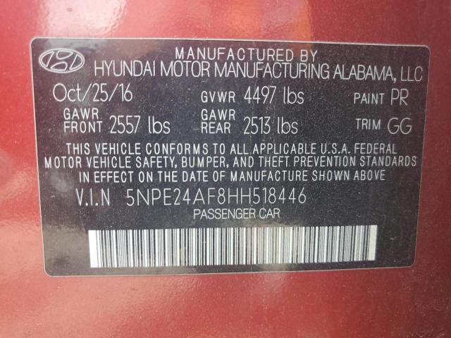 2017 HYUNDAI SONATA SE - 5NPE24AF8HH518446