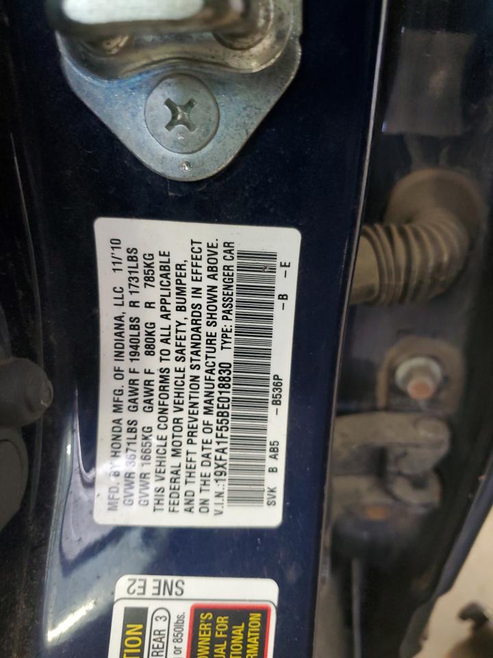 19XFA1F55BE018830 2011 Honda Civic Lx 19XFA1F55BE018830 2011 Honda Civic Lx